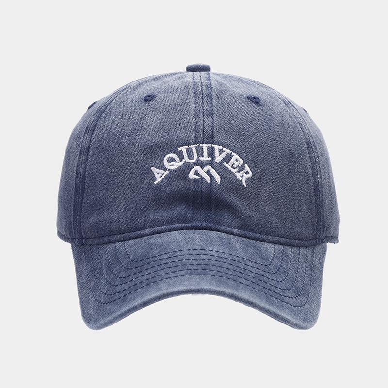 Washed Old Baseball Cap Men's and Women's Retro Letter Embroidered Cap Casual Versatile Soft Top Sunscreen Cap Tide