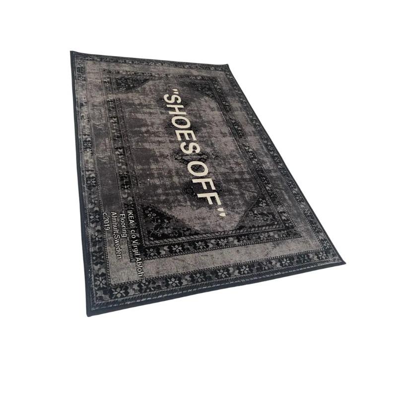 Shoes Off Written Mat Sneakerhead Mat Welcome Mat Door Outdoor Mat Door Entrance Durable Personalized Mats Area Mats Gray Mat