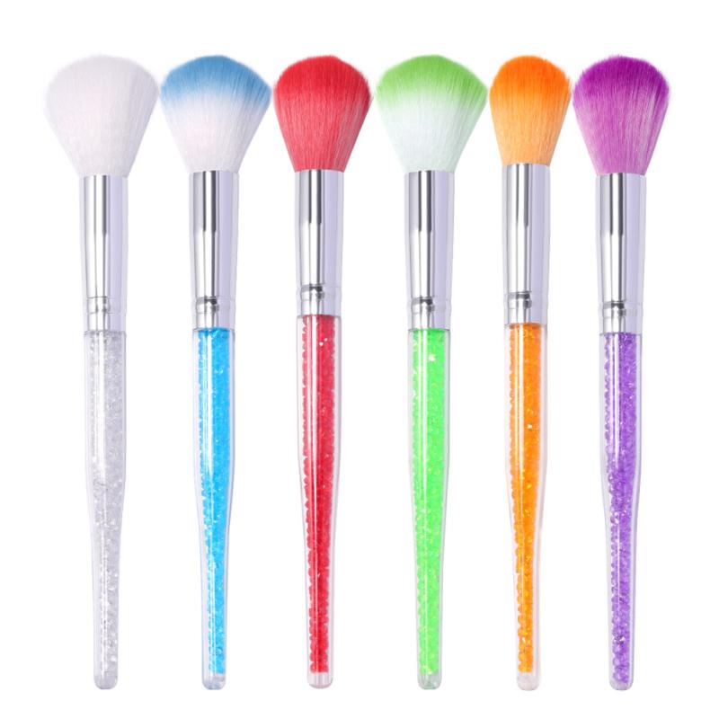 Crystal Long Handle Nail Brushes Nails Makeup Brushes Remove Dust Powder Manicure Brush Nail Art