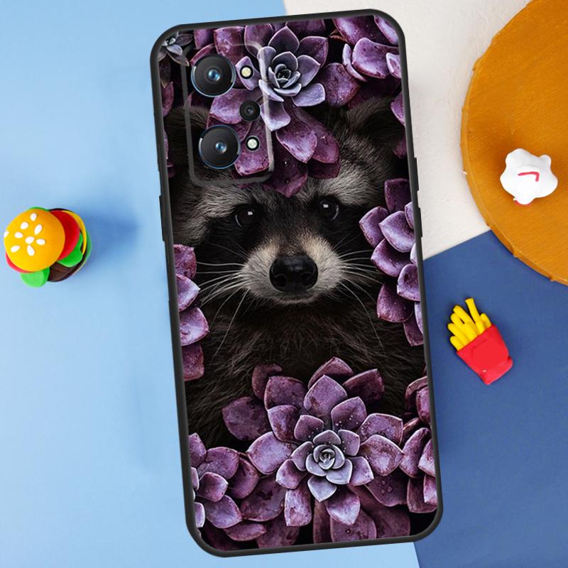 Raccoon For Realme GT Neo 5 3 2 C55 C35 C33 C31 C30 C25 C21Y C15 C11 Realme 8 9 10 11 Pro Plus Case
