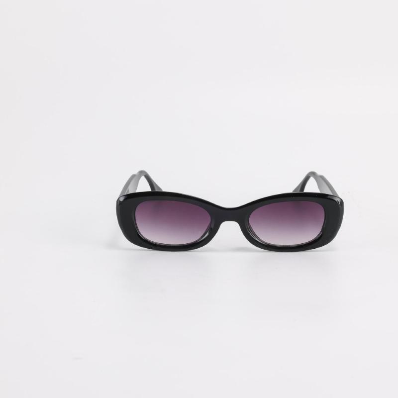 Elliptical Personalized Sunglasses Fashionable Trend Solid Color Emale Retro Anti-UV Sunglasses
