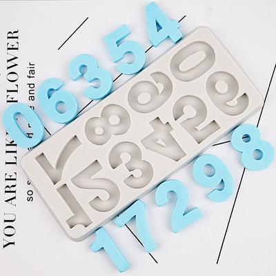 Number 0-9 Silicone Mold Fondant Cake Decorating Tools Baking Decoration DIY Chocolate Mold