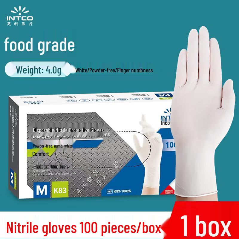 

Yulong Yingke Medical Disposable White Nitrile Gloves