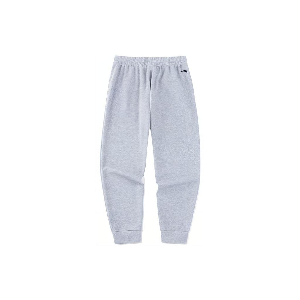 Anta Basketball Series Solid Color Knit Cuff Casual Sports Pants Men Bottoms Grey 952321317-2
