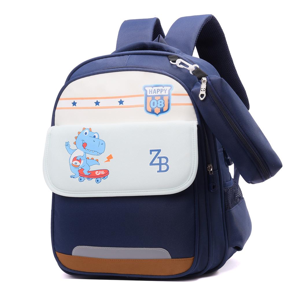 Cartoon Animation Boys And Girls Backpack Foreign Style Large Capacity Primary School School Bag Contrasting Color Children'S Backpack