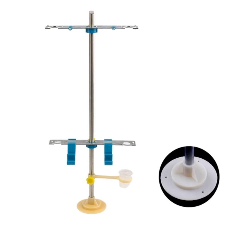 Metal Thermograph Holder Adjustable Height Thermograph Stand Meteorology Instrument Holder Physics Teaching Aid for Lab