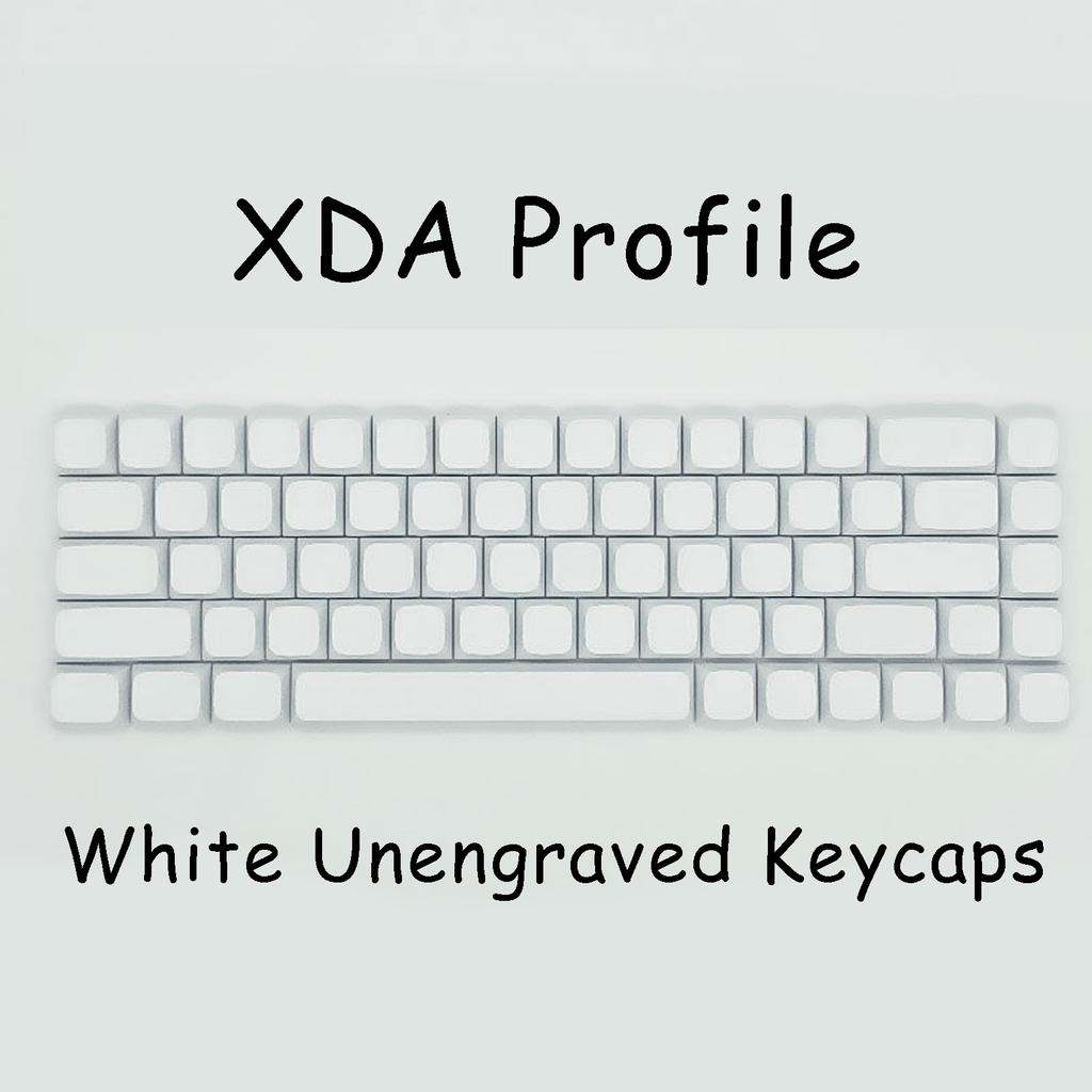 PBT Keycaps 68Keys Minimalist White Blank Keycap Dye Subbed Keycap For AK680 RK68 DK68 Layouts Keyboards