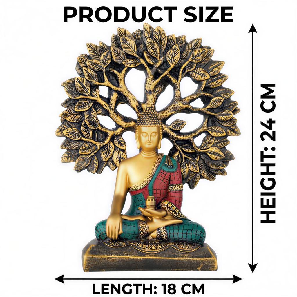 Global Grabbers Buddha Statue Showpiece Idol Home Decor Decoration Items for Living