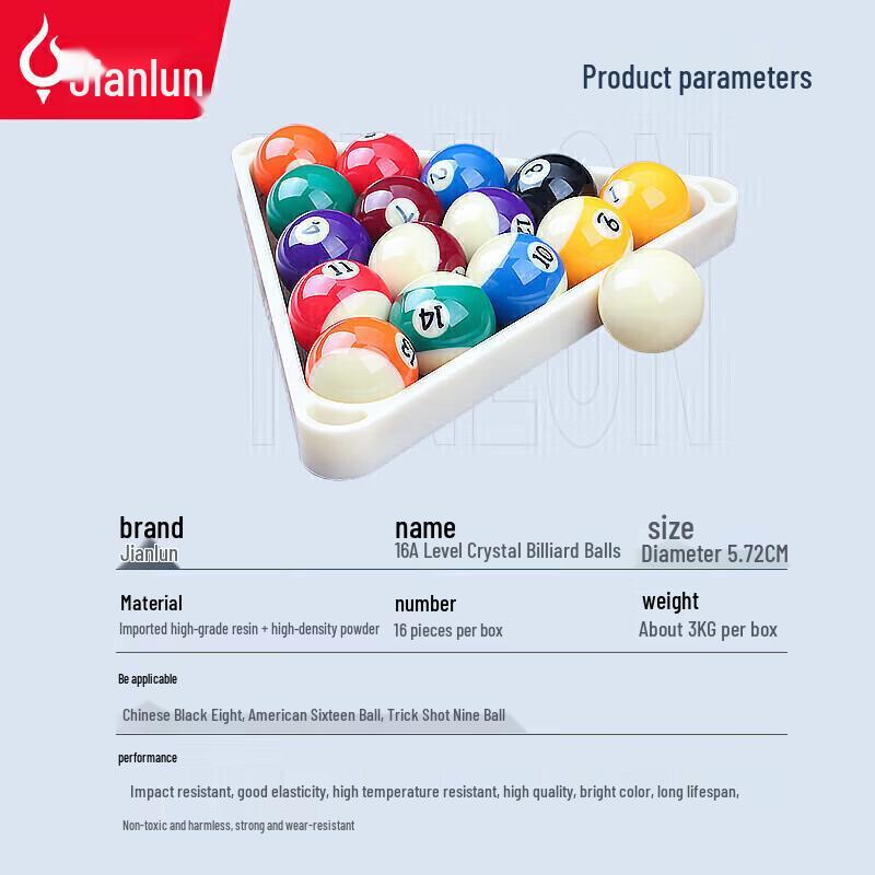 JEEANLEAN Standard Pool Ball Set