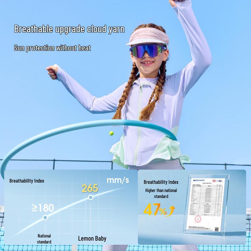 Lemonkid Girls' Ruffle Hem Cooling Sun Protection Jacket