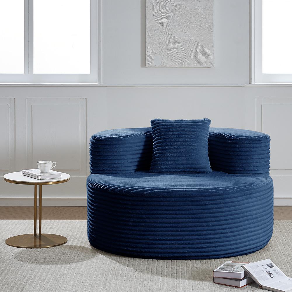 Ultra-soft Single Sofa with Backrest, High-resilience Foam.