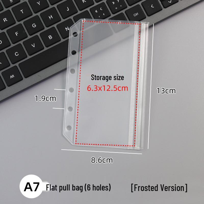 PVC Glitter Transparent A7/M5 Loose-Leaf Notebook & Storage Set