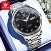 OLEVS New Automatic Man Watch Big Digital Scale Classic Dual Calendar Waterproof Luminous Business Mechanical Men's Watches 7072