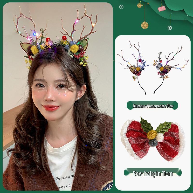 Women's Christmas Plush Hat Headband Hair Accessories