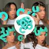 12PCS Heatless Hair Curlers Sponge Foam Rollers Curling Clips C Shape Portable Soft Curls Sleeping Flexi Rods Hair Styling Tools