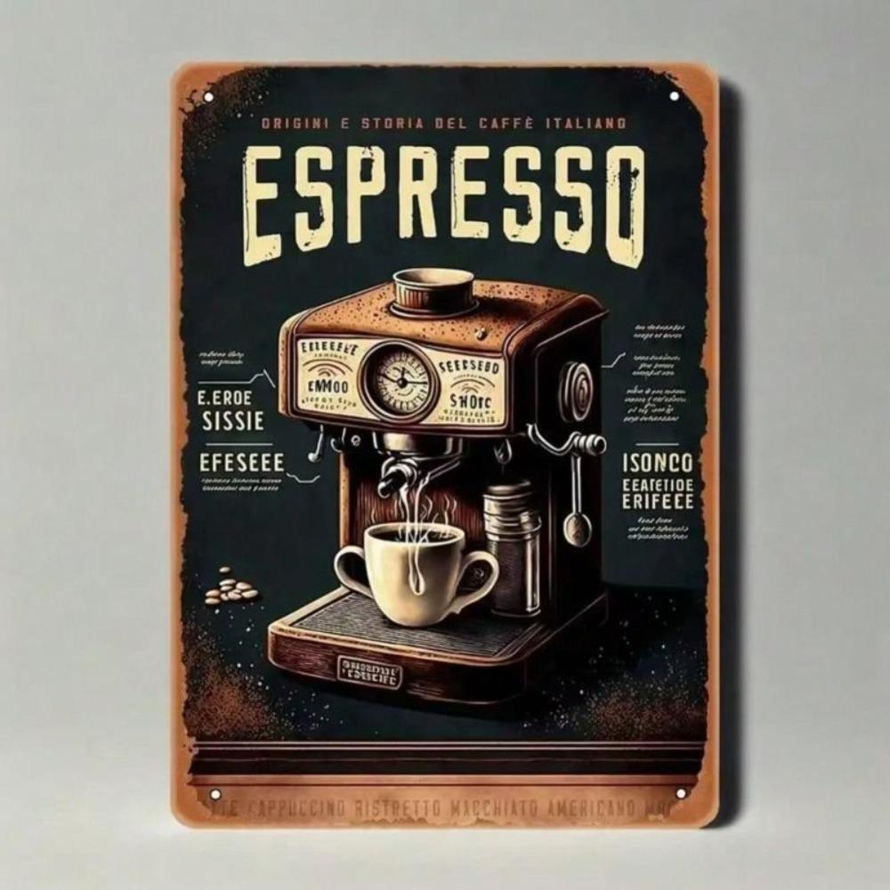 Metal Poster Vintage Coffee Decor Kitchen Wall Art Gift