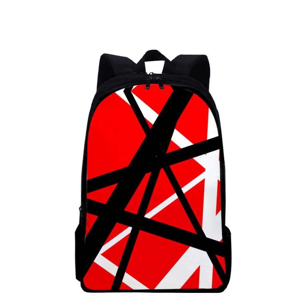 Harajuku Youthful Eddie Van Halen Student School Bags Notebook Backpacks 3D Printed Oxford Waterproof Boys/Girls Travel Bags