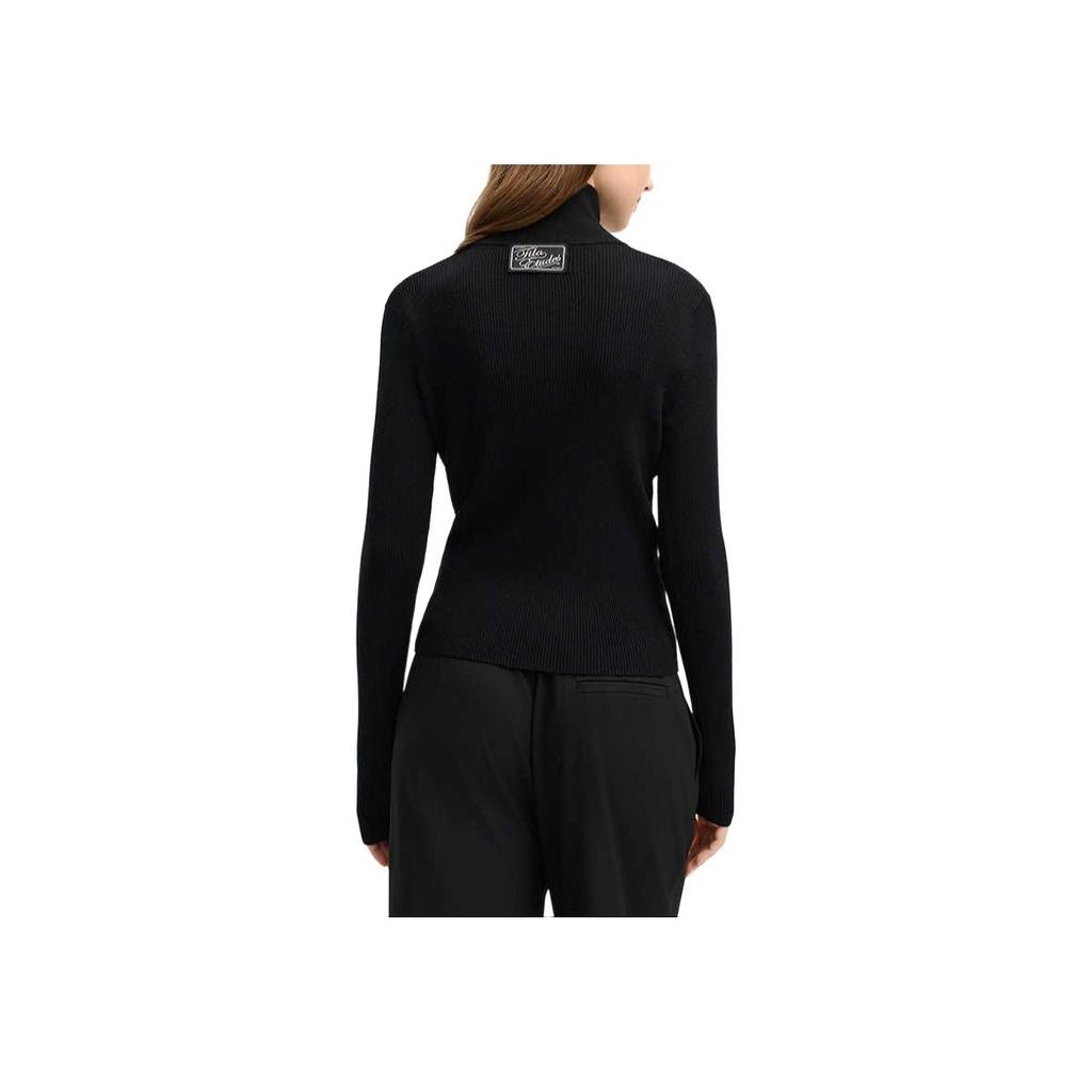 New FILA X ETUDES Sweater Women's Jet Black F11W516401F-BK