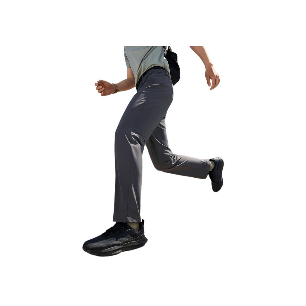 Anta Champion Outdoor Series Solid Color Mid-Rise Water-Resistant Breathable Straight-Leg Sports Pants Men bottoms Castle-Gray 152520507-4