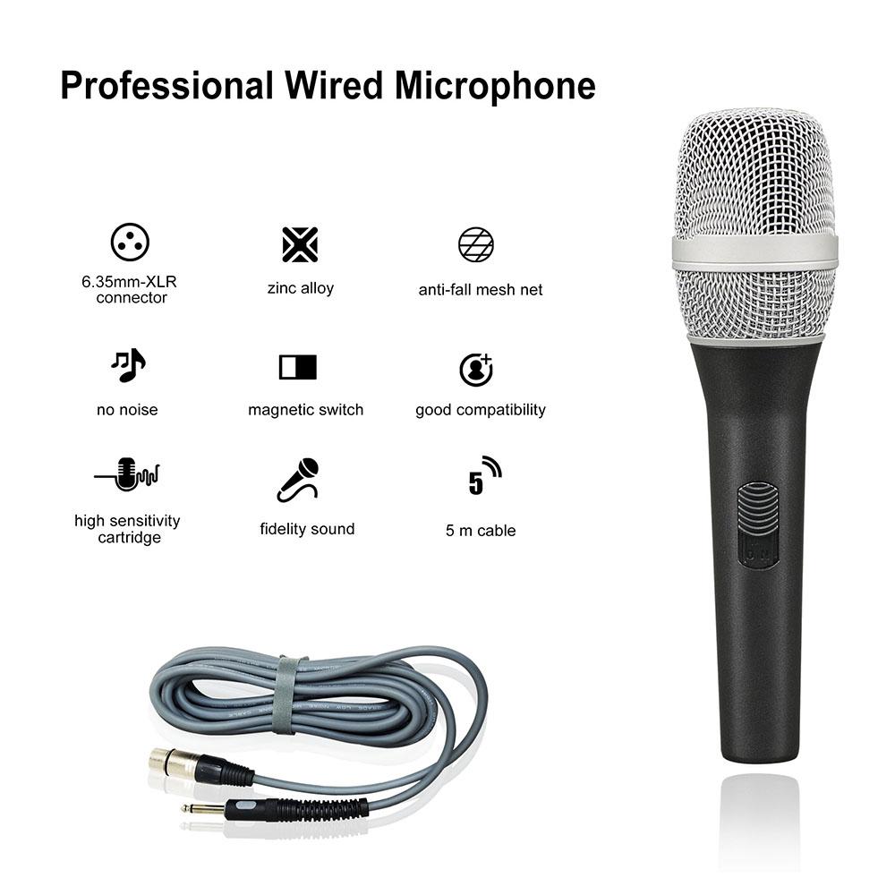 

GL-6.0S Dynamic Wired Microphone Plug and Play Unidirectional Mic for Stage Performance KTV Type A