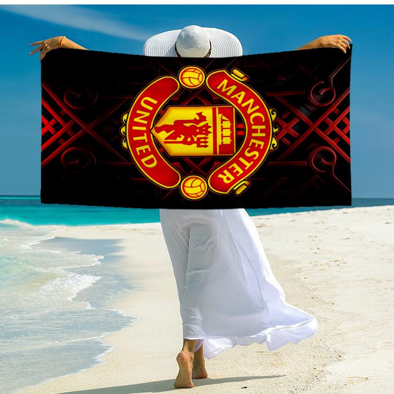 Ultra-Soft Beach Towel with Manchester United Theme,Ideal for Pool - Camping, Diving - Perfect Travel Essential, Vibrant Beach Towel.