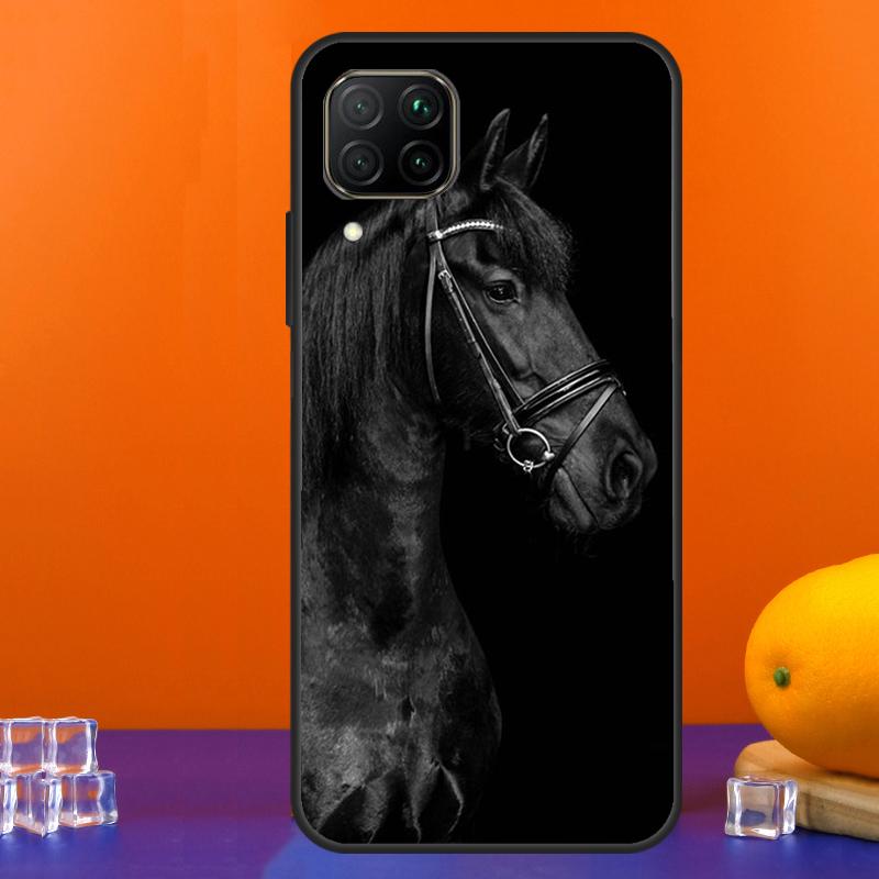 Black White Horse For Huawei Nova 9 10 SE 5T 12i 12s 11i Y91 Y90 Y60 Y70 Y72 Y61 P60 Pro P20 P40 P30 Lite Case