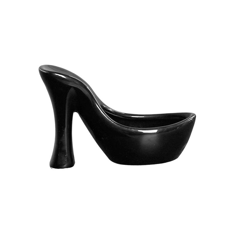 

1 шт  Садовый цветочный горшок для обуви, керамический горшок для обуви на высоком каблуке, комнатный цветочный горшок, различные чёрный