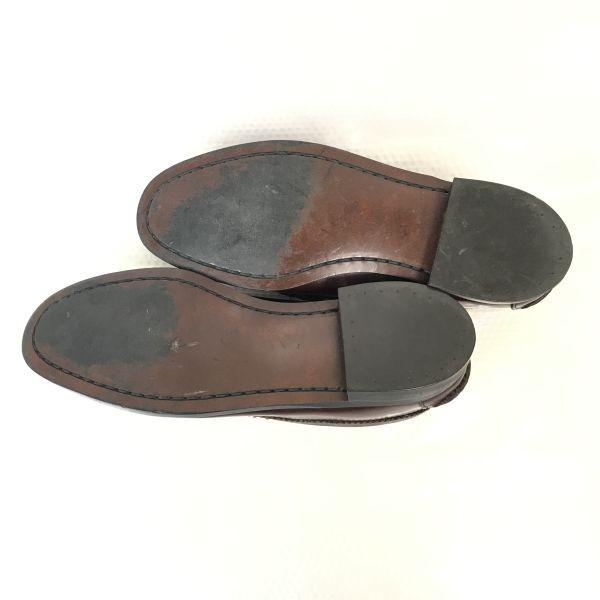 80er-90er Made in USA Oakwoods Echtes Leder Mackay Penny Loafer Herren 26.5-27.0 Rotbraun(GEBRAUCHT)