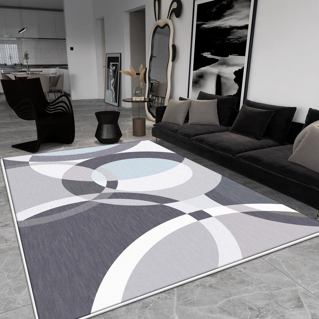Gray Simple Large Carpet for Living Room Decoration Home 140x200 Washable Non-slip Rug Kitchen Balcony Fluffy Floor Mats Gift IG