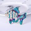 Enamel Japanese Goldfish Brooch Pendant