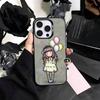 L-Lovely S-Santoro G-Gorjuss Series Phone Case For iPhone17,16,15,14,13,12,11 Plus,Pro Max Colored Silver Plated Inside Cover