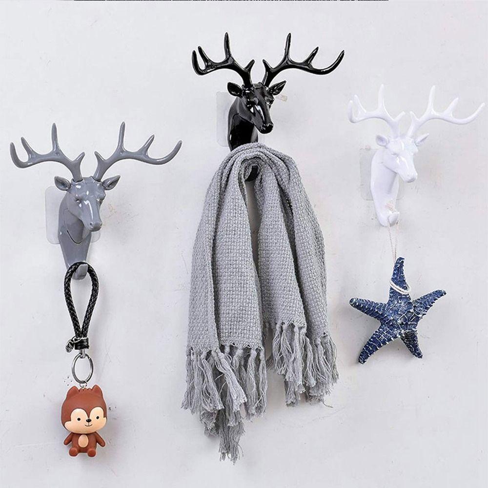 

Antlers Deer Horns Hanger Plastic Deer Horn Hook Personality Deer Head Key Holder Home
