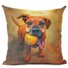 New Cartoon Cotton Linen Cute Dog Printing Pillow Case Home Decorative Pillowcase Cover