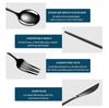 Portugal Stainless Steel 30-Piece Cutlery Set: Western Steak Knife, Fork, Spoon in Gift Box