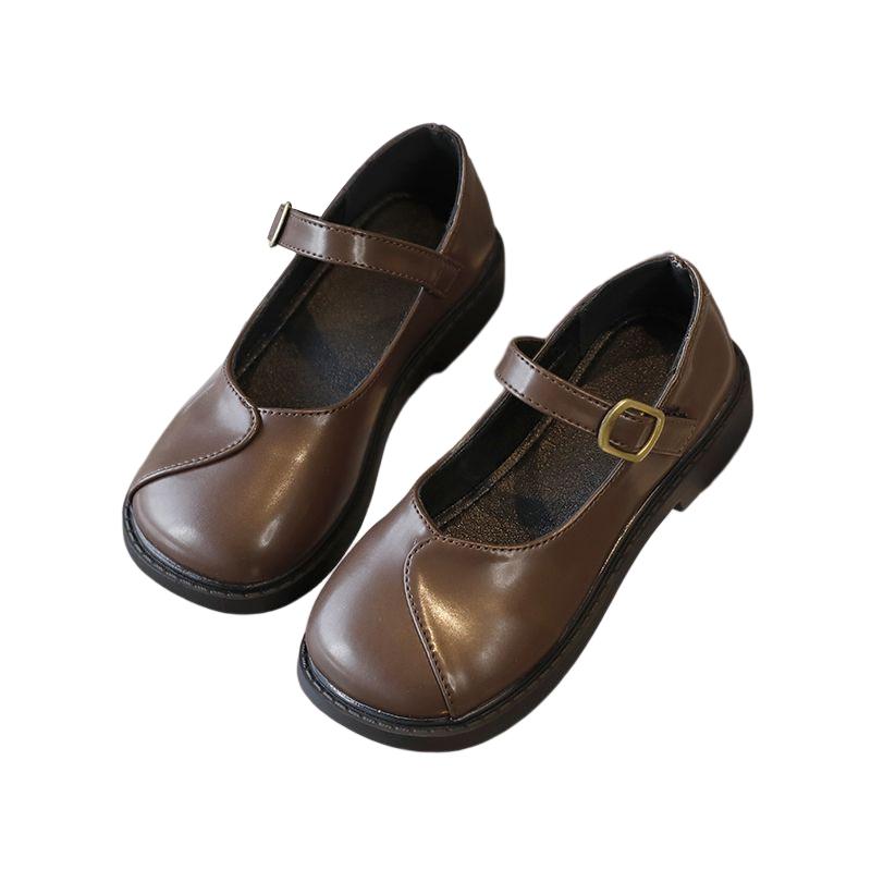 Copii Fata Pantofi Stil Britanic Piele PU Vintage Pantofi singuri Fetite Casual Scoala Copii Flats Pantofi