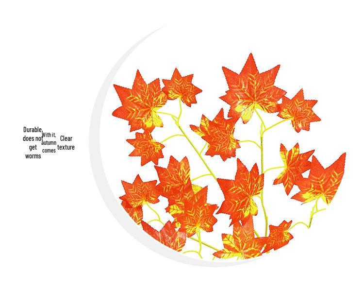 Artificial Red Maple Leaf Branches for Autumn Garden Decor