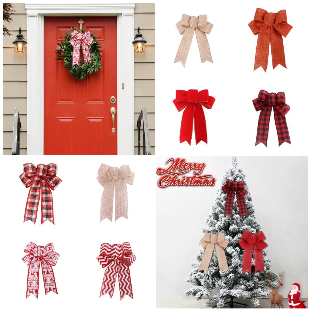 Bow Tree Christmas Decoration Diy Pendant Xmas Party Home Ornament Gifts Holiday