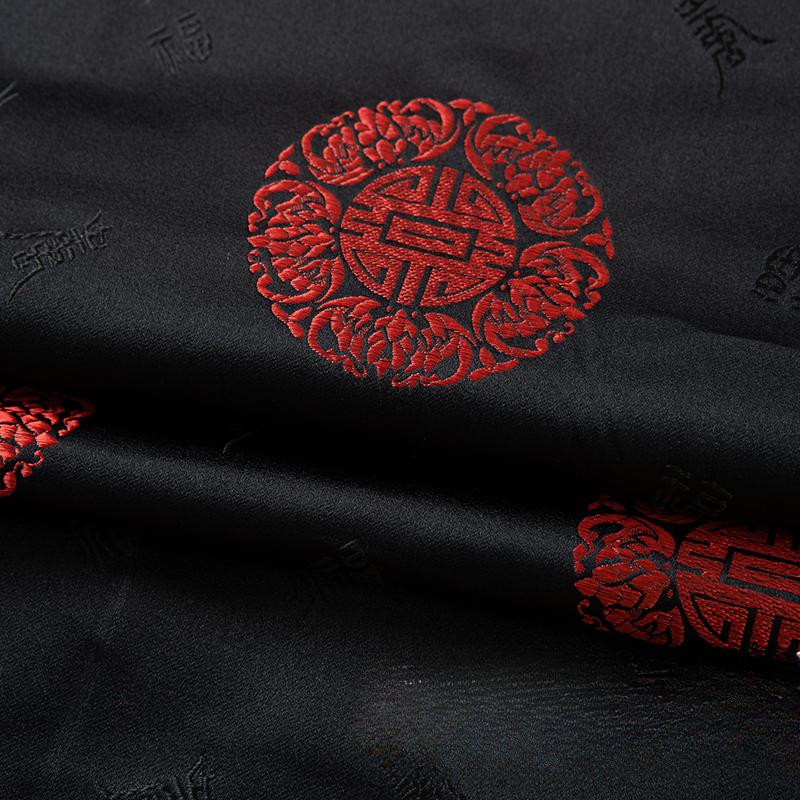 100x75cm Dragon Pattern Jacquard Brocade Fabric for Dresses Hanfu Cheongsam Pillowcases Upholstery Sewing Cloth Black Blue