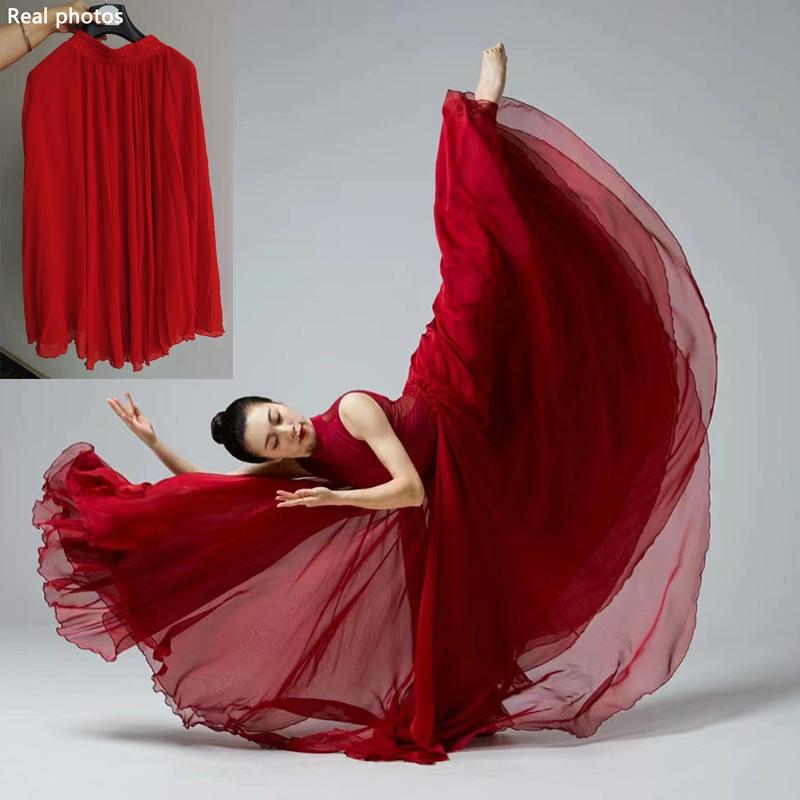 Gonna Mezza Lunghezza Danza Balletto Donna Pattinaggio Gonne Lunghe Abbigliamento Pratica Ballerina Gonne Professionali da Palco