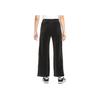 Nike Solid Logo Print Corduroy Wide Leg Long Pants Split Sports Pants Women Pants Black DQ5922-010