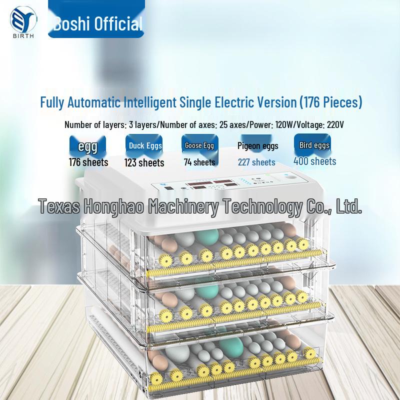 Automatic Mini Egg Incubator: Intelligent Temperature Control for 6-176 Eggs