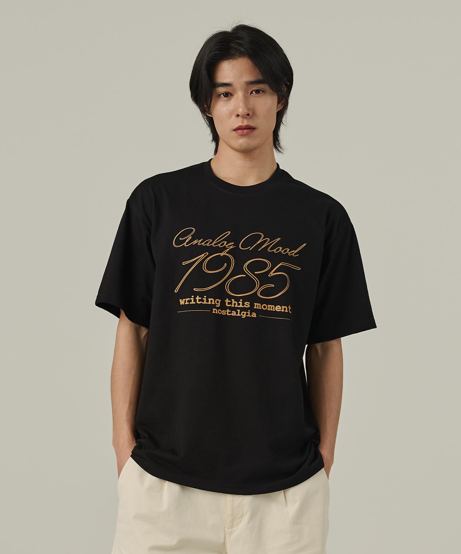 Analog Mood 1985 Logo Short Sleeve T-Shirt (Black) 2Xl