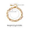 Minimalist Gold Plated Color Retention Neutral Thick Chain Handmade Plain Bracelet