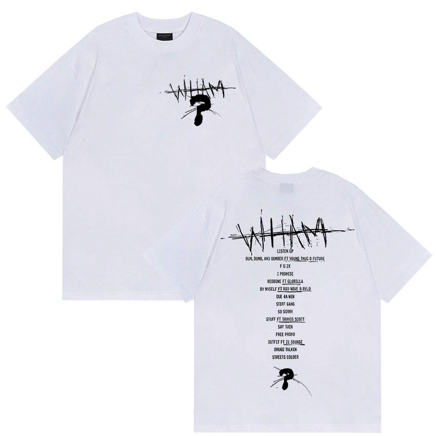 Rapper Lil Baby Wham World Tour 2025 Summer 100 Pure Cotton Printed Tshirt Men High Quality Fashion Retro Hip Hop Oversized