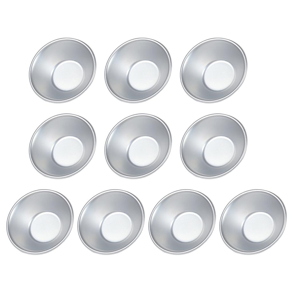 Pack of 10 Mini Tart Pans Eggs Tart Molds Non Stick Small Mold Set Aluminum Alloy Material Pastry Molds for DIY Baking