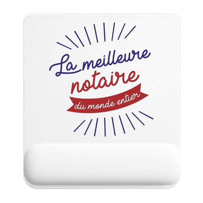 Tapis de souris - PLANETEE - Notaire Meilleure Monde - 22x18 cm - Épaisseur 3 mm - Surface antidérapante
