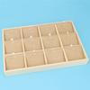 Wooden   Jewelry Display Tray Showcase Storage Case For Ear  Bangle Necklace (12 Slots)