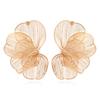 Metal Hollowed Out Flowers Geometric Stud Earrings for Women New Simple Trend Design Jewelry Party Accessories DIGADAGUZAA