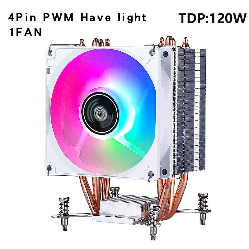 Tower Type Radiator Processor 2/4/6 Heat Pipe Air-cooled CPU Cooler White Fan mute Install slots LGA2011 2066 2099 xeon x79 x99