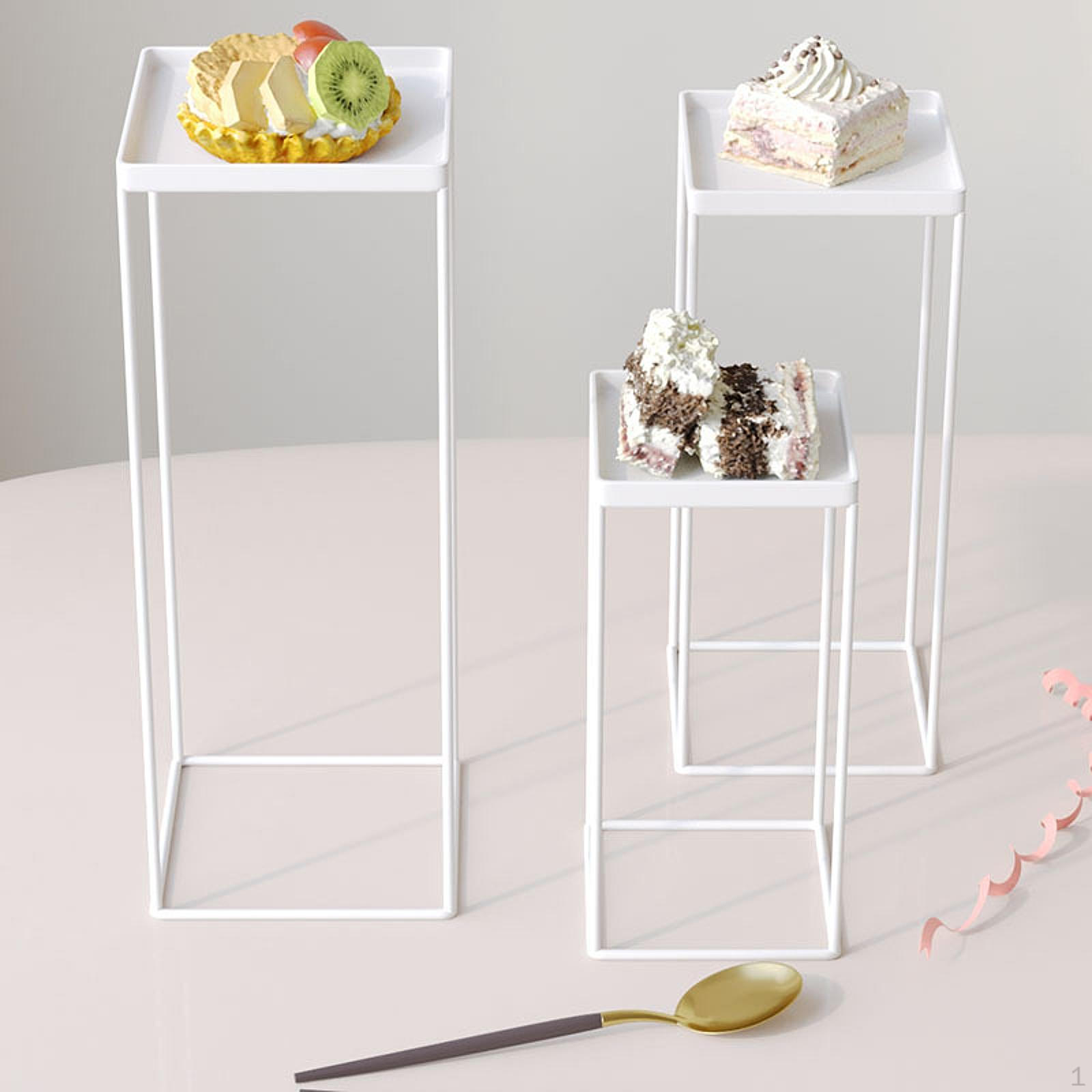 

3 шт. Подставки для кексов, тортов, десертов, универсальная металлическая витрина для хранения закусок белый